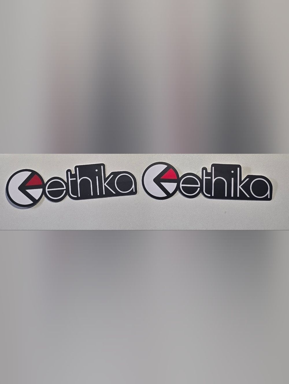 Ethika Stickers Lot of 2 Decals 3.5 inch length Moto Skate Race